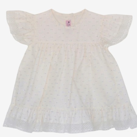 Silver plumeti tunic with lace Silver plumeti tunic with lace