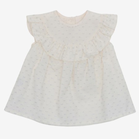 Silver plumeti tunic with frill Silver plumeti tunic with frill
