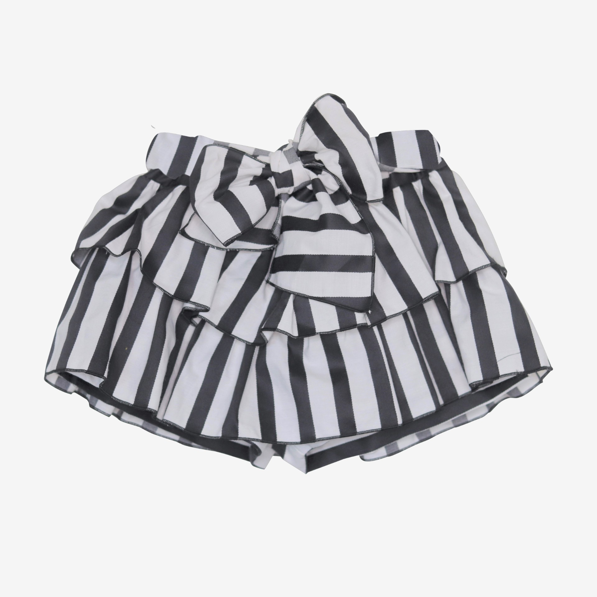 Black striped skort