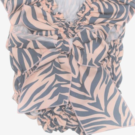 Gray and salmon zebra print honeycomb swimsuit Gray and salmon zebra print honeycomb swimsuit