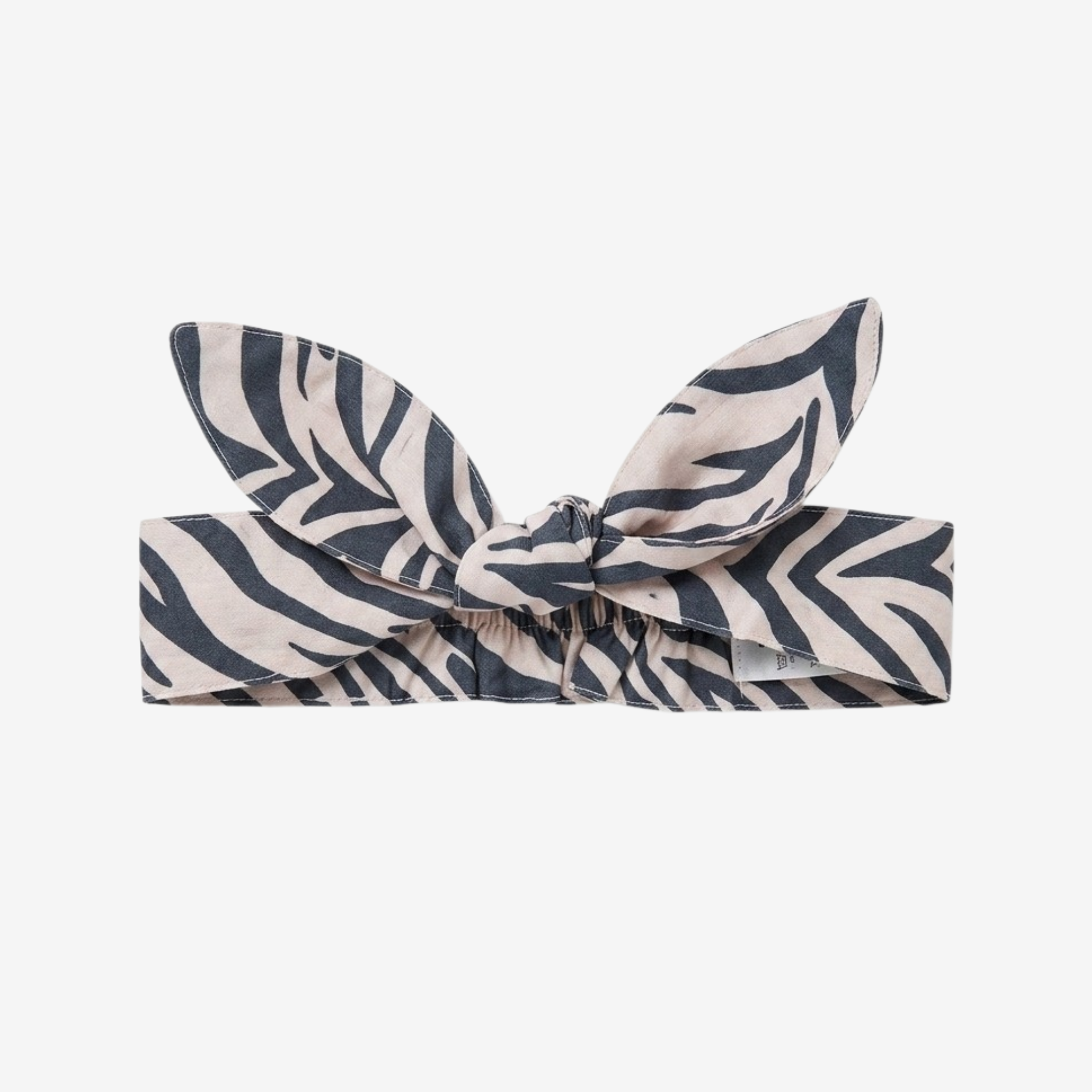 bandeau zébré gris et saumon
