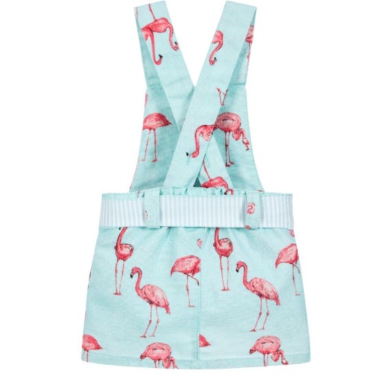 Flamingos skirt with straps