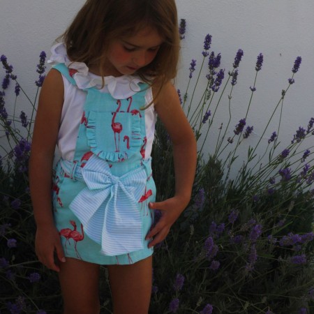 Flamingos skirt with straps