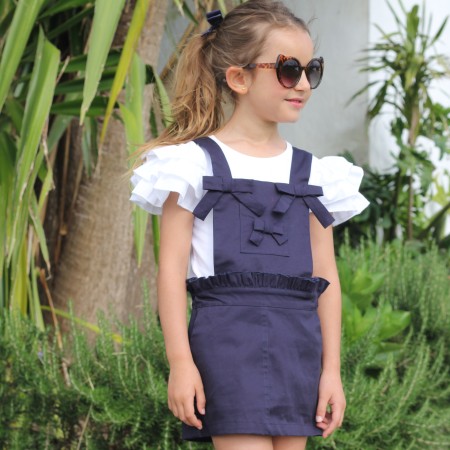Skirt with navy blue bodice 