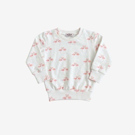 Sweat ivory flamingos - Woman Sweat ivory flamingos - Woman