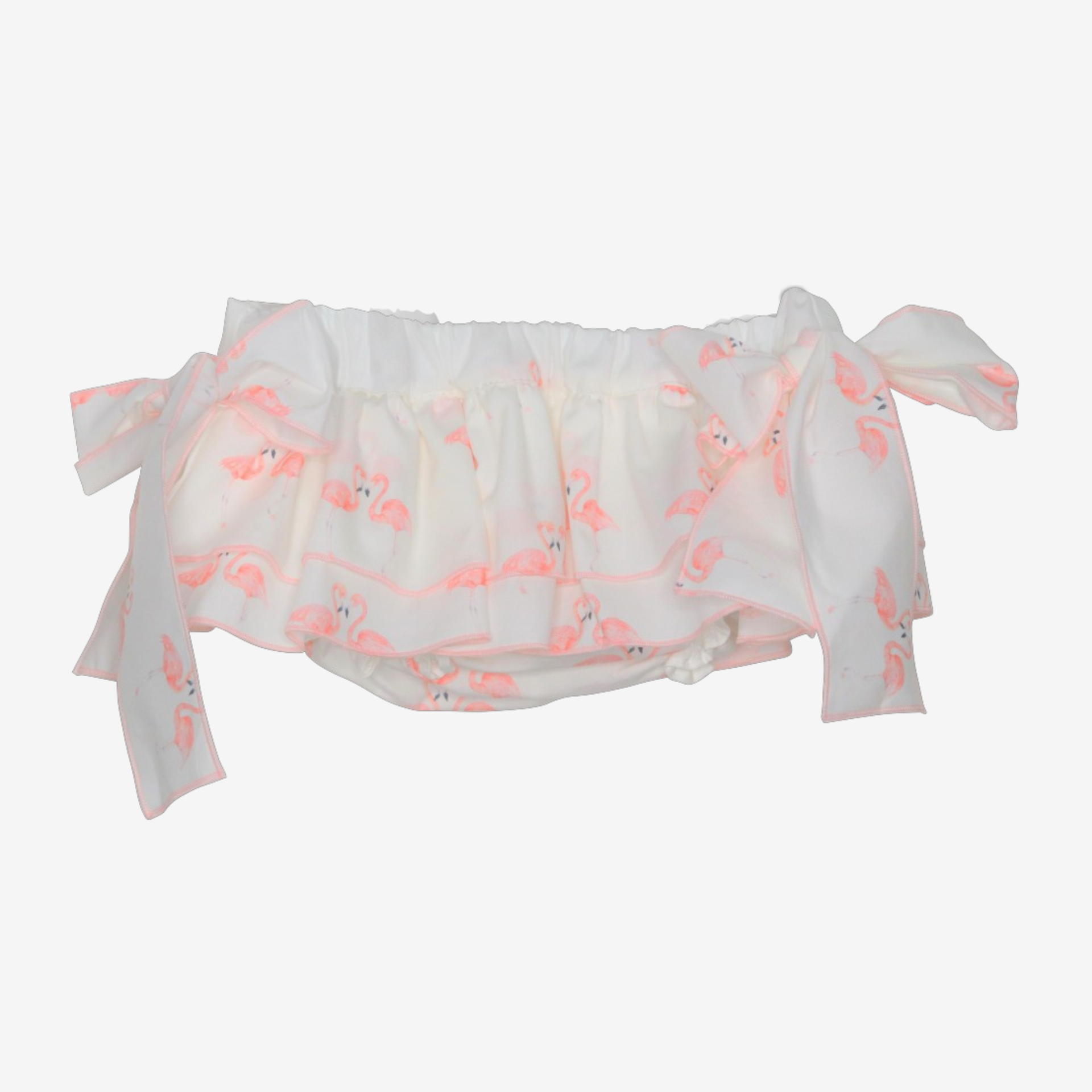 Bloomer flamant rose à 2 volants