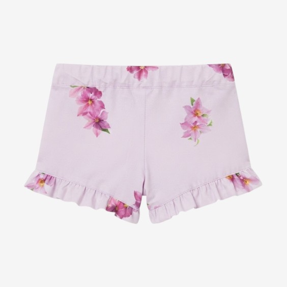 Lilac floral shorts
