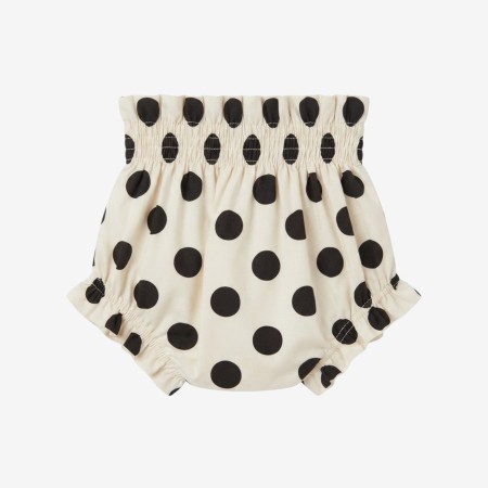 Black polka dot underwear with pink bow