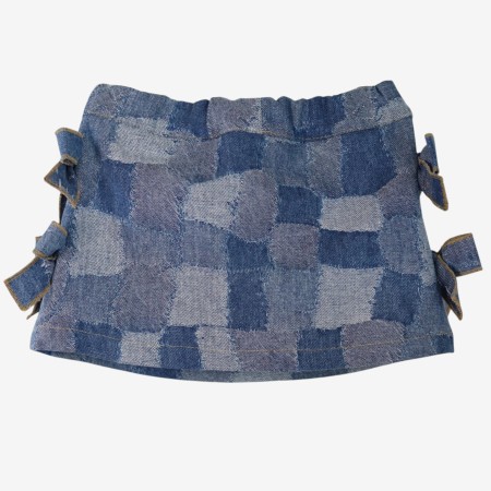 Denim skirt with bows Denim skirt with bows