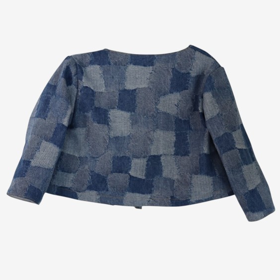 Denim jacket with bows