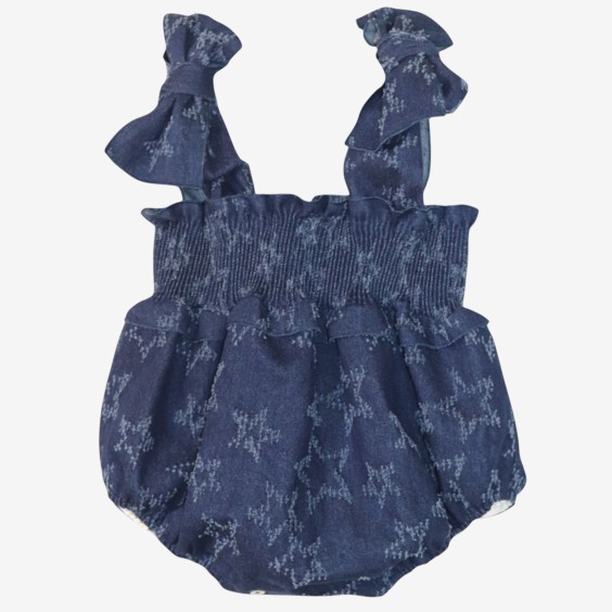 Denim stars romper