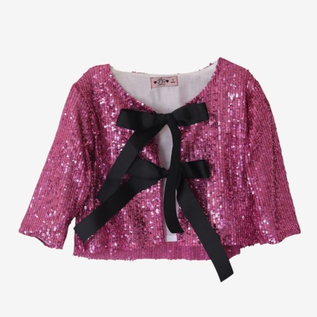Lilac sequined jacket with bows Lilac sequined jacket with bows