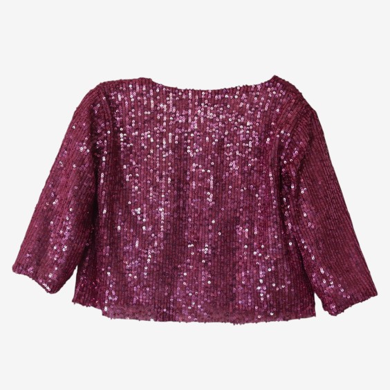 Lilac sequined jacket with bows