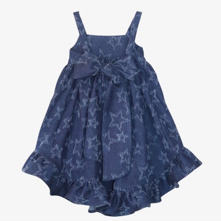 Denim dress with stars