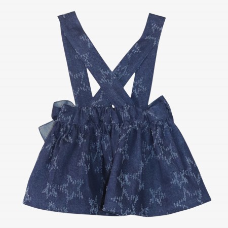 Blue denim skirt with straps Blue denim skirt with straps