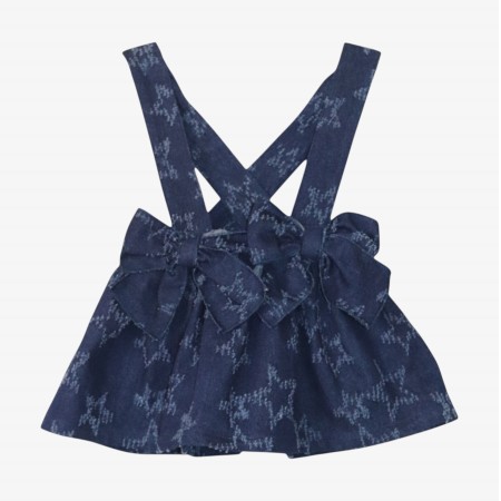 Blue denim skirt with straps Blue denim skirt with straps