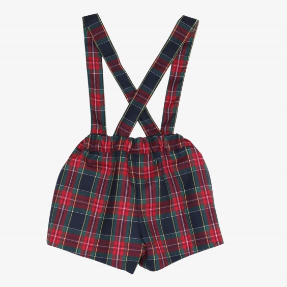 Blue and burgundy checkered Boy shorts