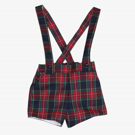 Blue and burgundy checkered Boy shorts