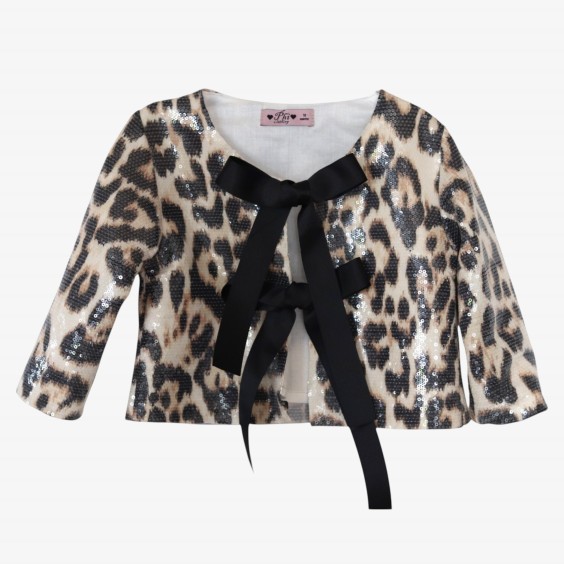 Leopard sequin coat