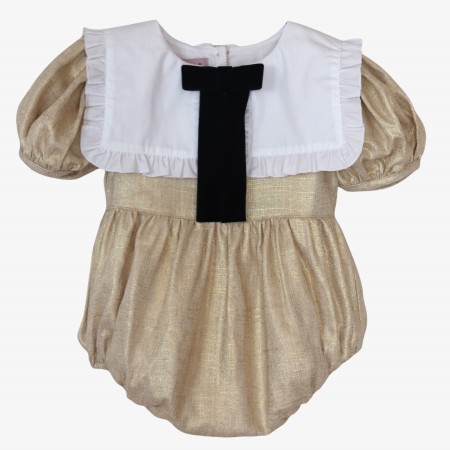 Romper golden linen