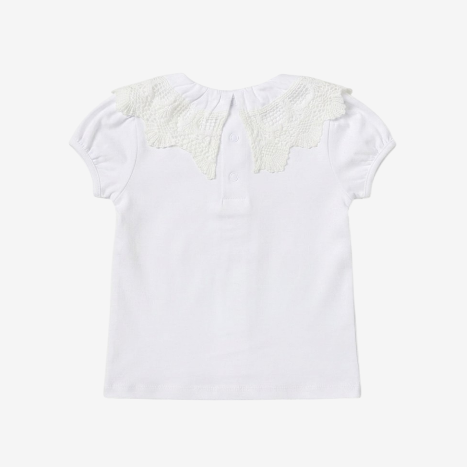 T-shirt with lace collar