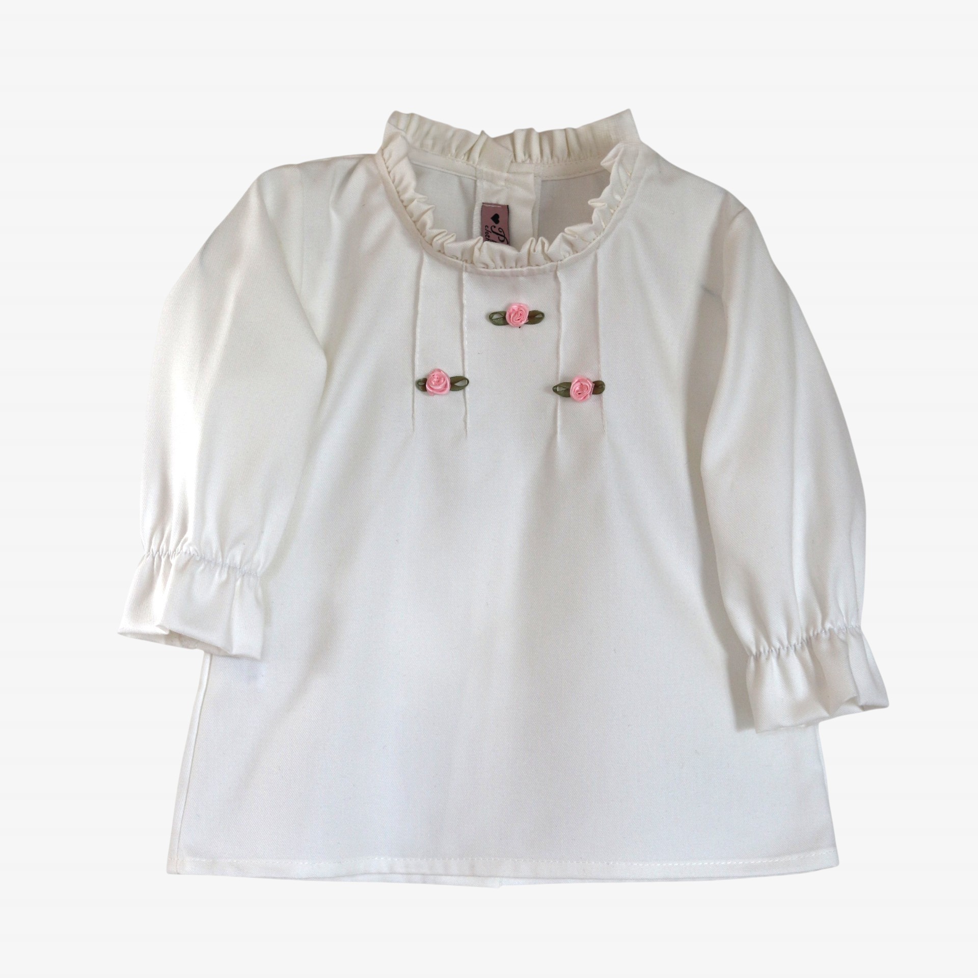 Off-white blouse with flowers