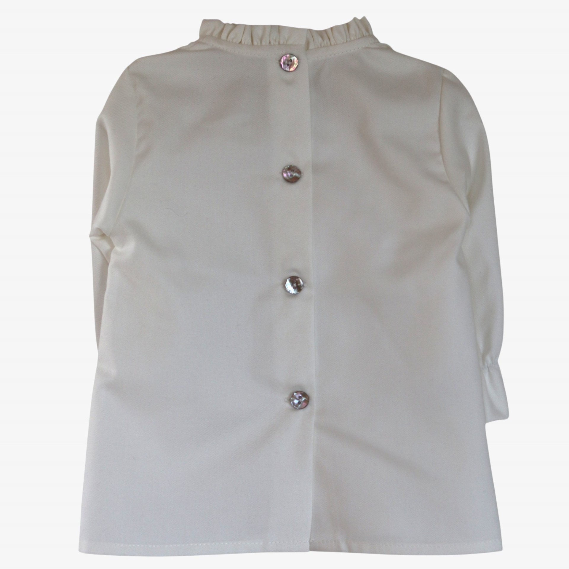 Off-white blouse with flowers