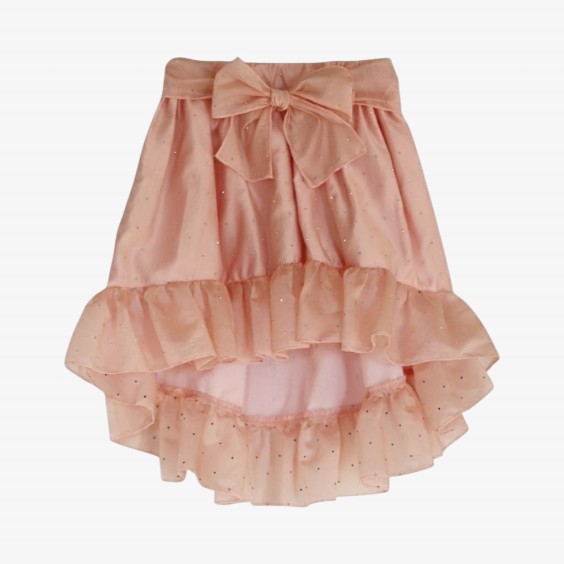 Pink chiffon skirt with studs