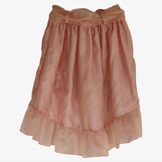 Pink chiffon skirt with studs