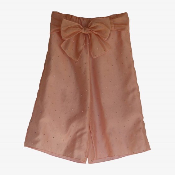 Pink chiffon pants with studs