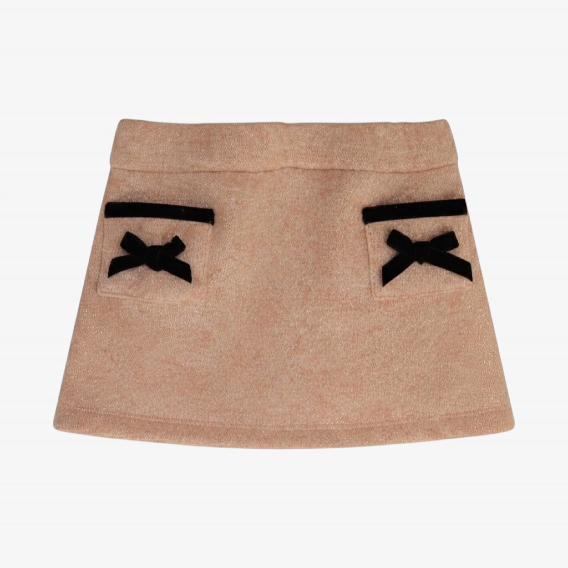 Pink knit skirt with pockets