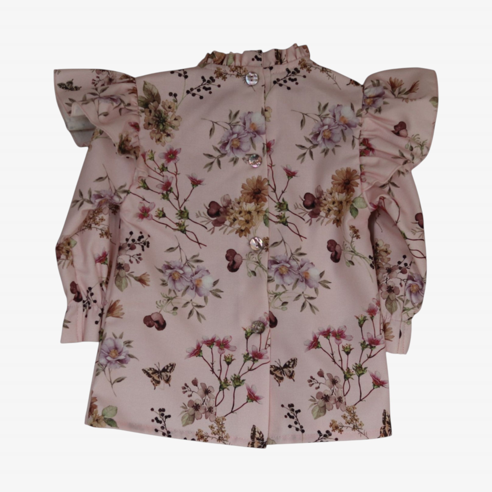 Pink floral blouse