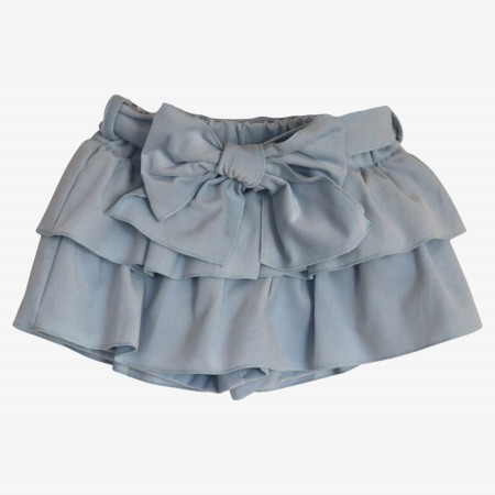 Baby blue velvet skort