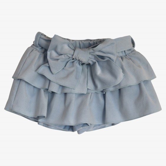 Baby blue velvet skort