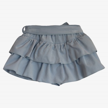 Baby blue velvet skort