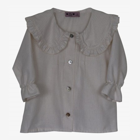 Off-white blouse with gold thread Off-white blouse with gold thread