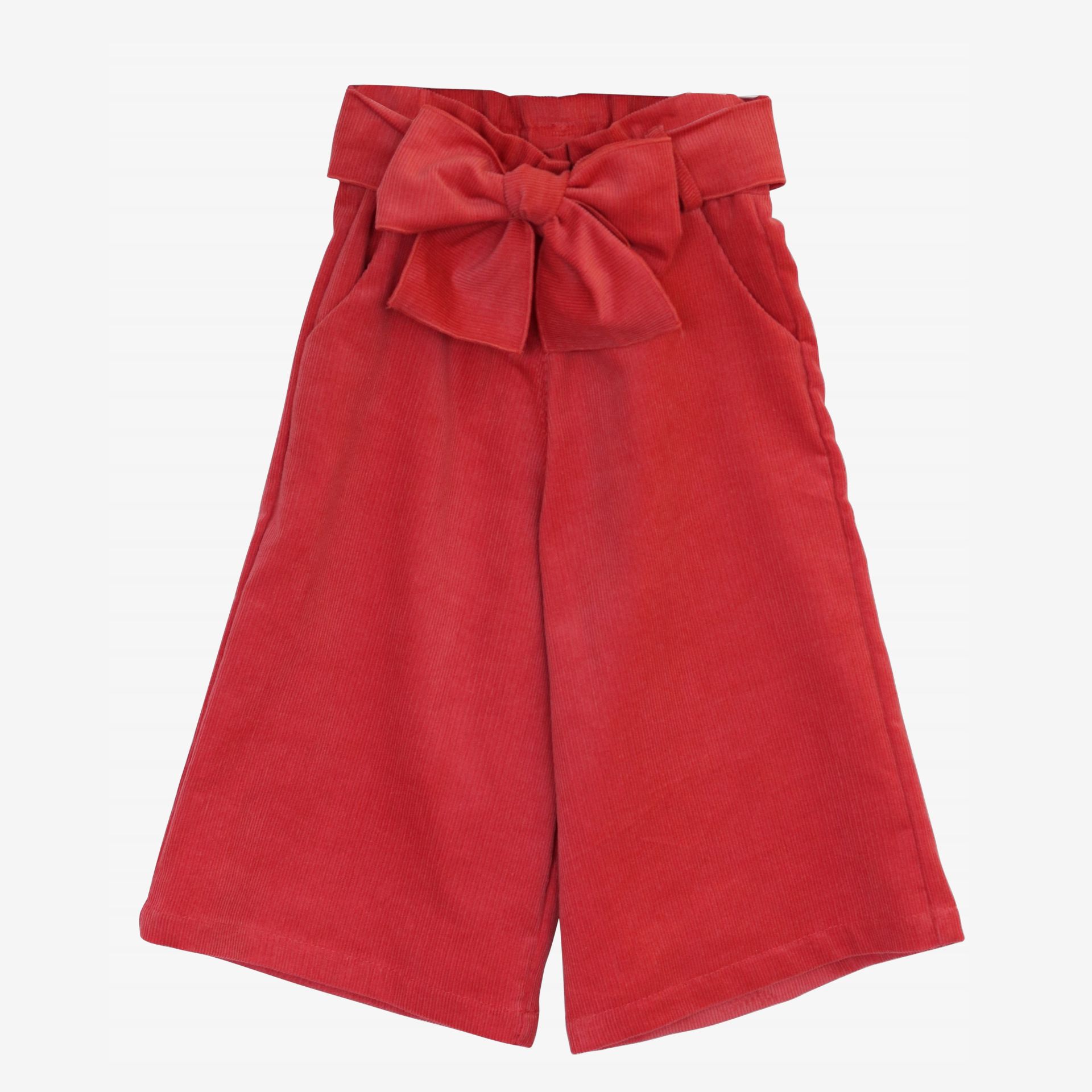Coral corduroy trousers