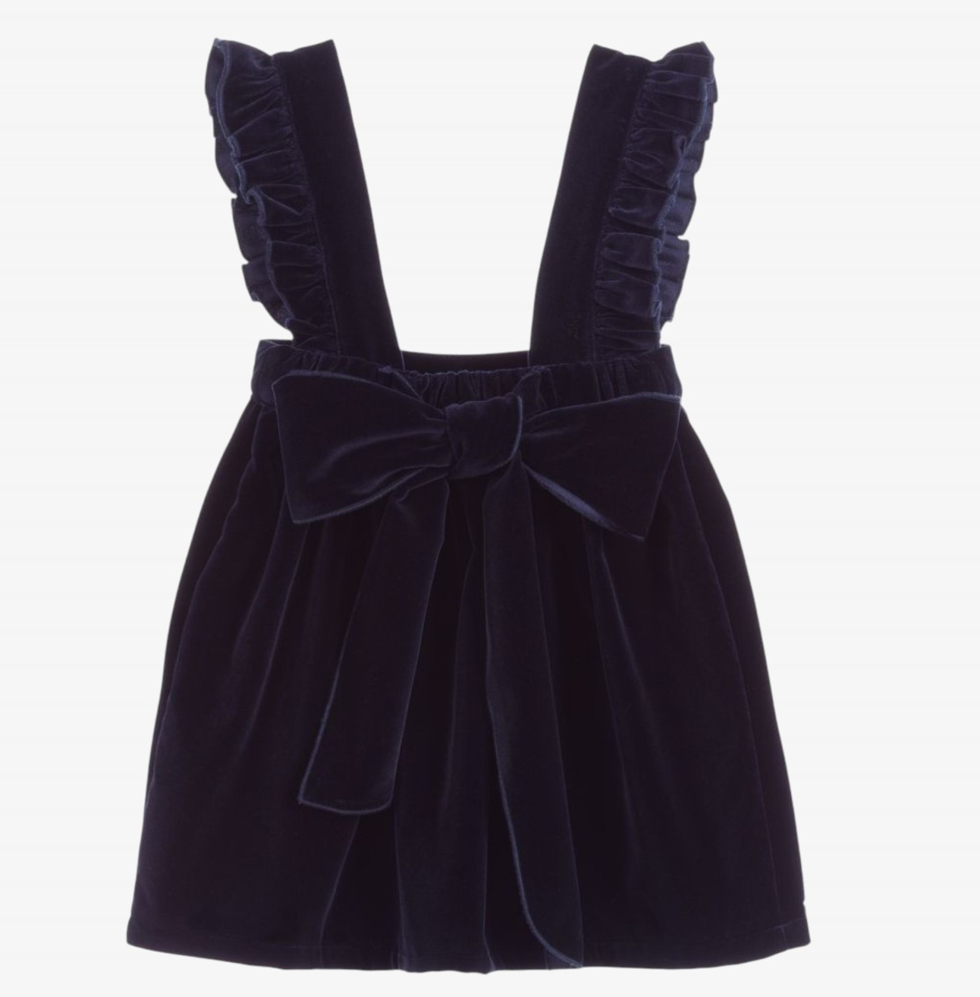 Navy velvet Pinafore Dress