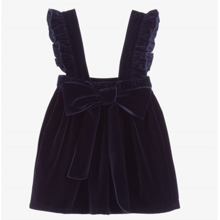 Navy velvet Pinafore Dress