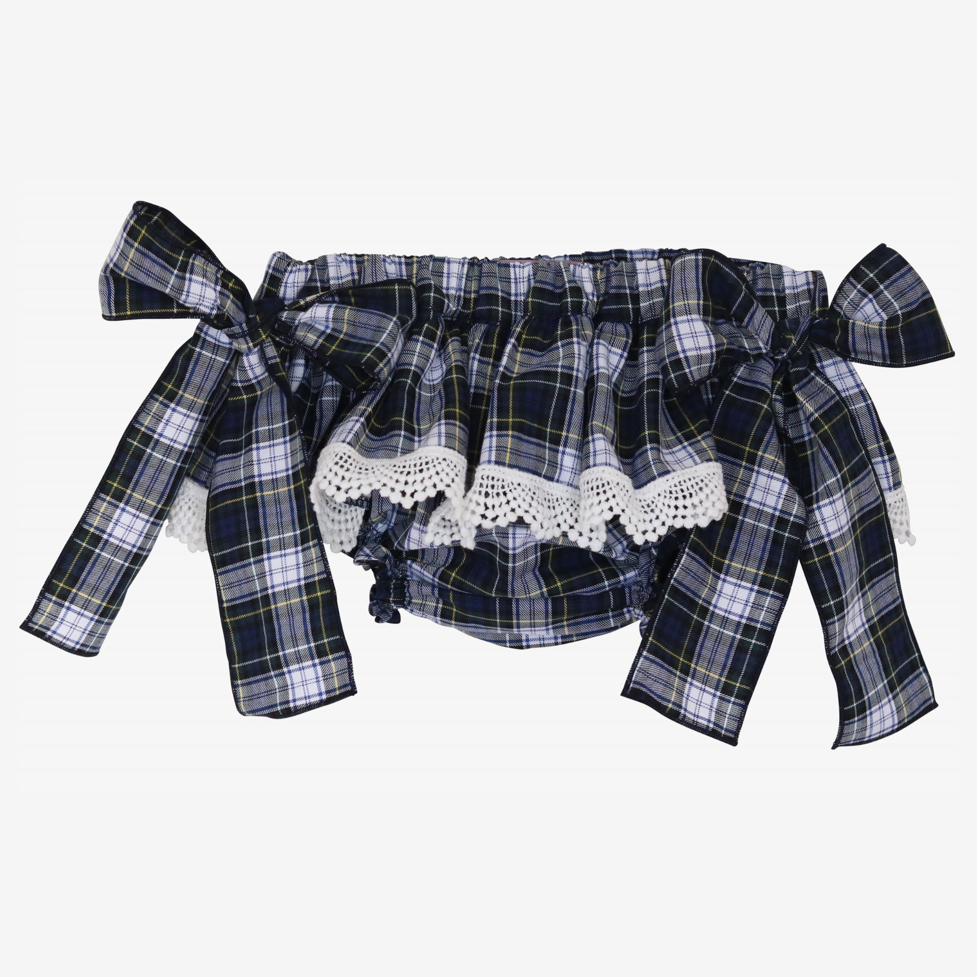 Blue checkered Bloomer with lace
