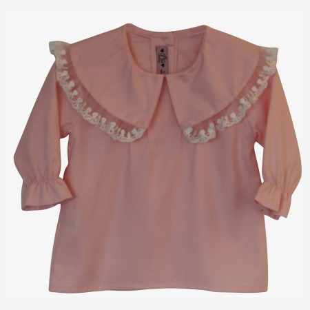 Blusa rosa com tule