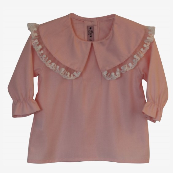 Blusa rosa com tule