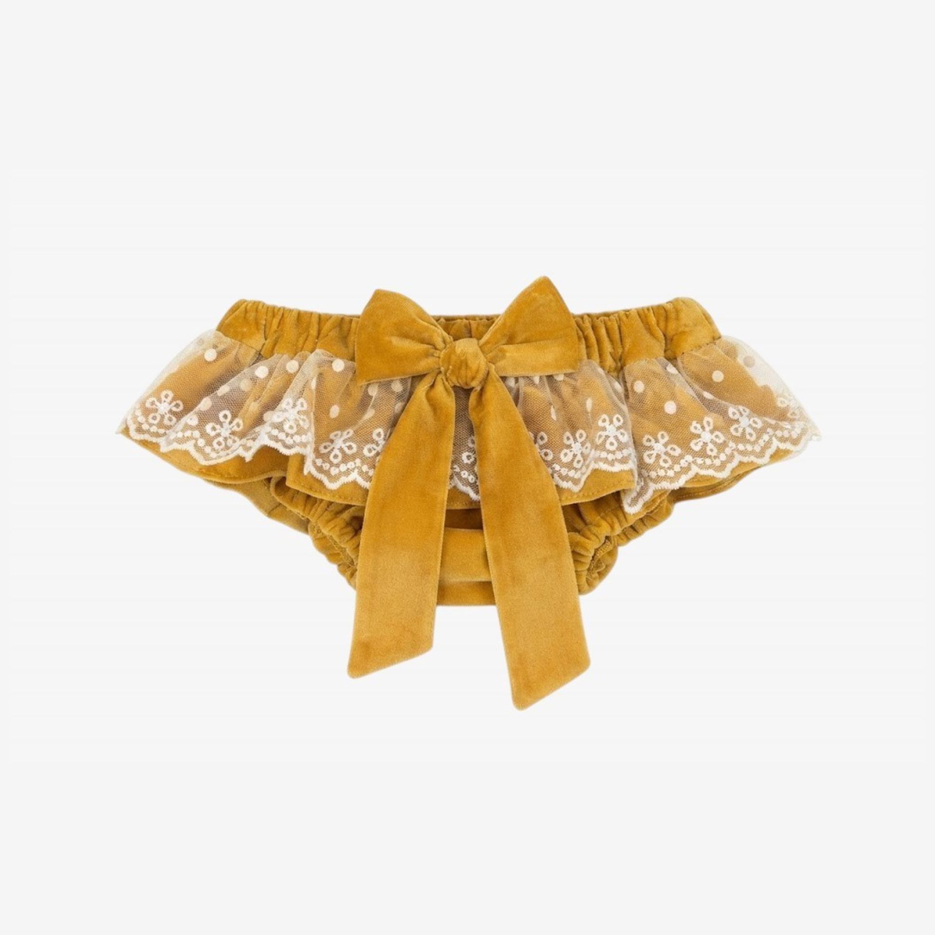 Bloomer en velours �caille de tortue jaune