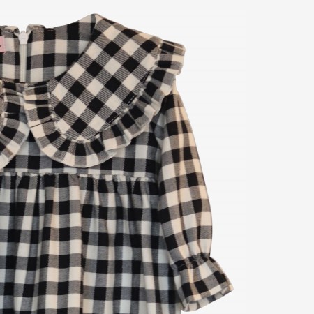Black and cream checkered dress