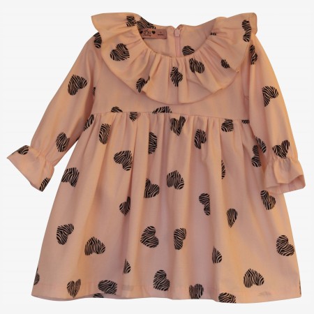 Pink dress with hearts