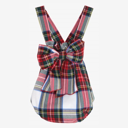Red plaid romper