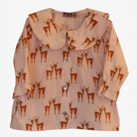 Pink alley blouse with Bambi print Pink alley blouse with Bambi print