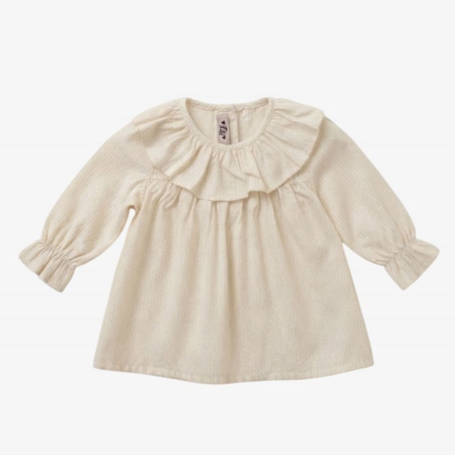 Off-white blouse with gold thread