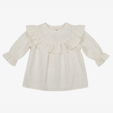 Off-white blouse with gold thread Off-white blouse with gold thread