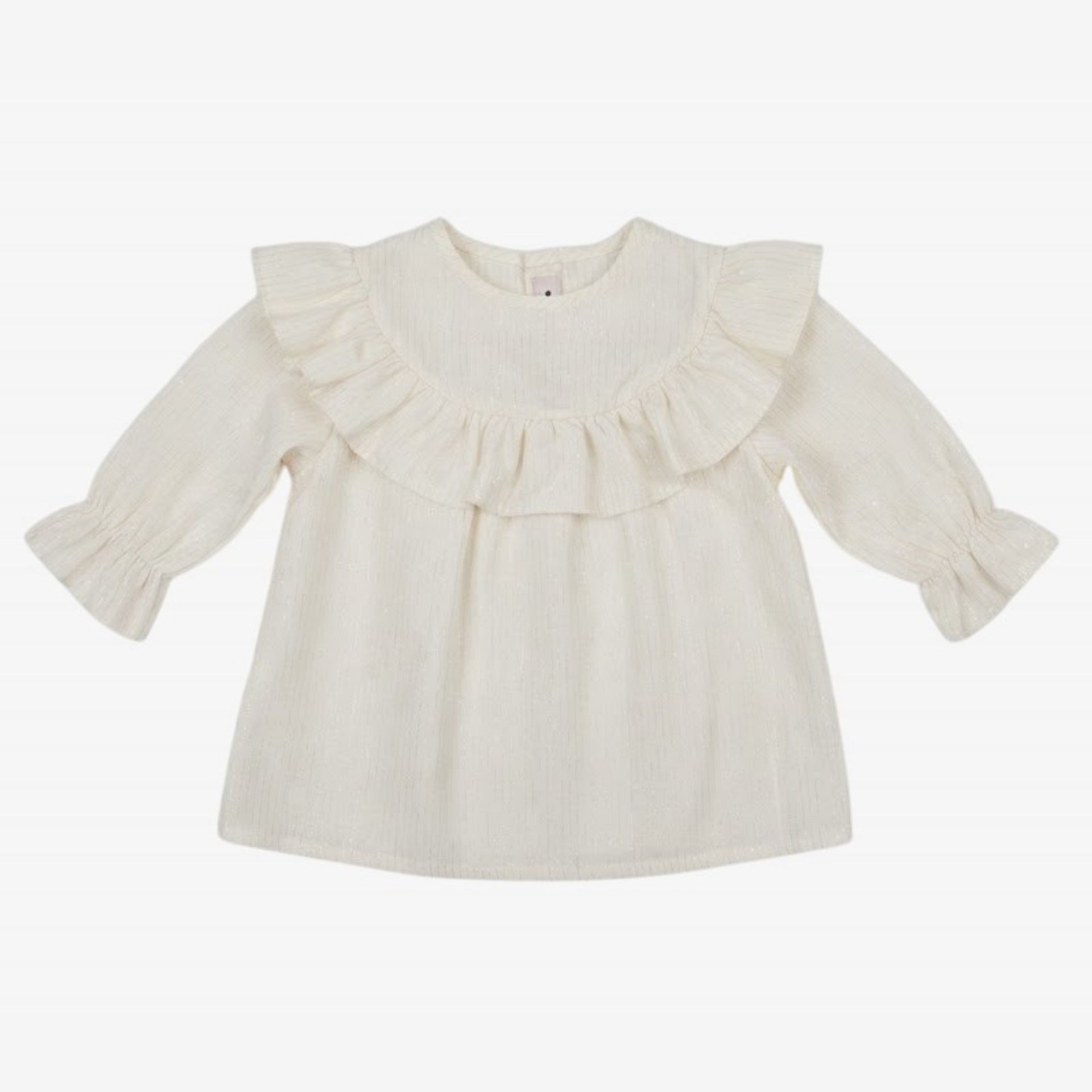 Off-white blouse with gold thread
